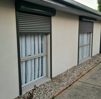 Persiana enrollable retráctil eléctrica de aluminio a prueba de viento automática para seguridad interna para ventanas de apartamento de sala de estar