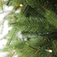 2025 nouveau haute qualité 5ft 6ft 7ft 8ft vert pré-éclairé PE mélangé PVC vert arbre de noël artificiel décor à la maison de noël