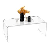 Vente en gros d'usine de table d'appoint de canapé simple et personnalisée table de salon chambre à coucher bureau fenêtre table basse en acrylique transparent