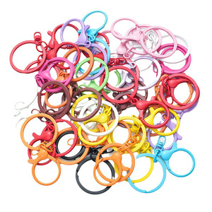 Zinc Alloy Lobster Buckle <b>Key</b> <b>Ring</b> 2.35cm Diameter 3cm Circle DIY Jewelry <b>Accessory</b> Carabiner Keychain - Product Image 4