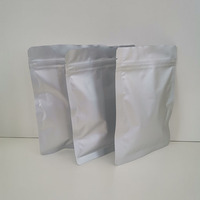 Pochette de cornue en feuille d'aluminium argentée à impression personnalisée Sachet à trois joints latéraux Sac d'emballage de semences en poudre d'inoculant microbien pour l'agriculture