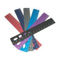 Ensemble de règles en aluminium personnalisées de haute précision, article de papeterie scolaire avec Logo personnalisé
