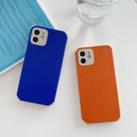 Coques de téléphone en cuir multicolores populaires pour iPhone 12 13 14 15 16 17 18 Pro Max – Étui arrière élégant et accessoire mobile