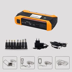 Booster di emergenza portatile con batteria da 9800mAh per l'avviamento dell'auto, ricarica smartphone e laptop con torcia e- - Product Image 2