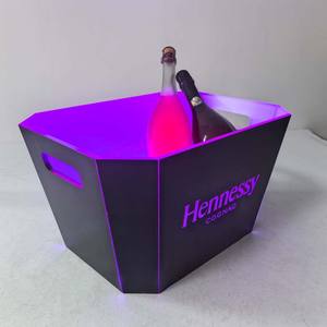Cubo <span class=keywords><strong>de</strong></span> hielo acrílico con logotipo OEM, Enfriador <span class=keywords><strong>de</strong></span> vino, cubo <span class=keywords><strong>de</strong></span> hielo Led recargable para <span class=keywords><strong>Bar</strong></span>, Club nocturno, eventos, cubo enfriador luminoso para vino - Product Image 2