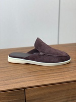 Chaussures pour hommes LP Home Half Dragged, chaussures Lefu, chaussures de marche décontractées, légères, confortables, respirantes, dessus en cuir véritable