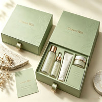 Boîte d'emballage en papier biodégradable personnalisée pour parfum, cadeau fait main, tiroir coulissant, cosmétiques, soins de la peau, avec ruban