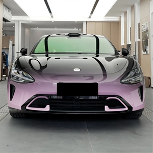 Vehicle <b>Wrap</b> <b>Black</b> Purple gradient PET High Gloss Air Release Anti Scratch Body Automotive Car Vinyl <b>Wrap</b> Color Changing Film - Product Image 1