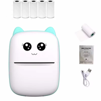 Mini Impresora Térmica Portátil, Impresora de Etiquetas Térmicas de Bolsillo, Impresión de Fotos, Impresión de 58 mm, Impresoras Inalámbricas para Android e IOS