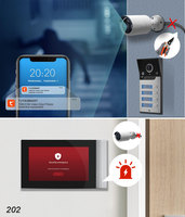 4 Unit Home Security System 1080P Video Door Phone with Color Camera PIR Motion Detection Intercom Multi-Apartment Home Security