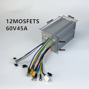   ชุดควบคุมมอเตอร์ไซค์ไฟฟ้า Yunli 60V 50A แบบไร้แปรงถ่าน คลื่นไซน์ พร้อมแผงหน้าปัดและคันเร่ง สำหรับดัดแปลงสกู๊ตเตอร์ไฟฟ้ามอเตอร์คู่ จากโรงงาน - Product Image 5
