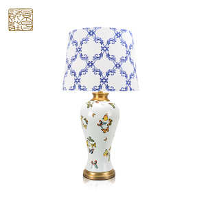 Chất lượng cao hiện đại màu xanh hoa gốm Bar bảng đèn điện ấm trắng dẫn bóng đèn sợi đốt 220V AC cung cấp điện trống - Product Image 4