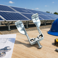 Crochet solaire anti-vent à griffes de tigre pour module solaire, clip anti-chute, résistance au vent 60 m/s pour montage sur toit plat ou carport photovoltaïque
