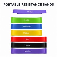 Bandas de Resistencia Elásticas Portátiles CooSport Fitness para Entrenamiento de Fuerza, Yoga y Ejercicio Físico