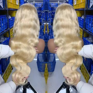 Peluca de cabello humano vietnamita sin pegamento, rubia 613, onda corporal, encaje frontal HD 13*6, encaje suizo transparente, pre-arrancada, línea de cabello natural - Product Image 5