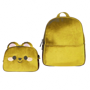 Custom 2-in-1 Cute Gifts Children Soft Stuffed Animal Bear Plush Doll & England Style Multi-Use <b>Backpack</b> for Teens Girls - Product Image 5