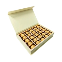 Logo personnalisé de luxe vide fraise bonbon Bonbon emballage boîte-cadeau boîtes de chocolat avec intercalaires en papier insérer