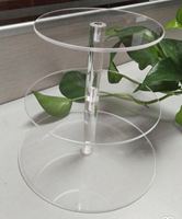Présentoir à gâteaux en acrylique multi-niveaux, support alimentaire ignifuge, étanche, durable, résistant à l'humidité, haute transparence, pour mariage et anniversaire