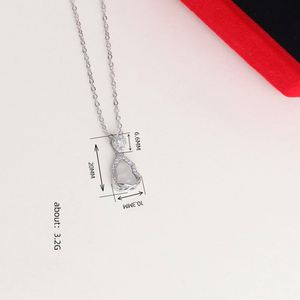 Collier en acier inoxydable imitation chalcédoine chinoise, collier en acier titane, chaîne de clavicule en acier inoxydable - Product Image 3
