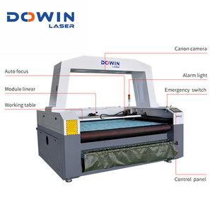 May vải thăng hoa vải Laser Cutter 1812 130 Wát cho ăn tự động Máy laser cho dệt vải da - Product Image 1