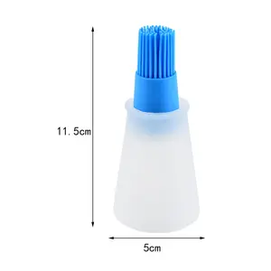 Kitchen BBQ Tools Outdoor BBQ Seasoning Oil Bottle Brush Portable cooking oil pastry brush creative silicone oil bottle brush