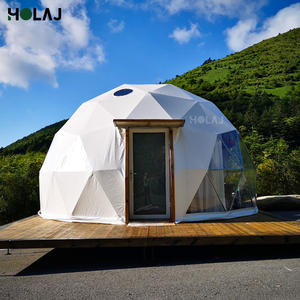 Grande tente dôme de luxe moderne quatre saisons en PVC coupe-vent et pare-soleil de 15 m pour hôtel, <span class=keywords><strong>camping</strong></span> et hébergement, avec mobilier assorti - Product Image 4