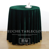 Nappe en velours épais de luxe nappe en velours de couleur unie nappes rondes personnalisées vertes
