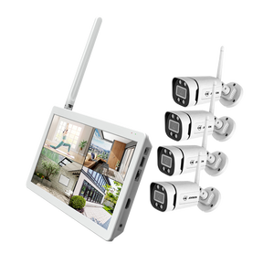 4k CCTV bó H264 nén ứng dụng di động phát hiện chuyển động không dây NVR an ninh Kit âm thanh kép 4 máy ảnh 10.1 hiển thị máy ảnh - Product Image 1