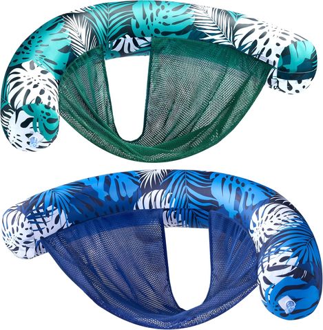 Premium Foldable Lake Vacation Swimming Pool Inflatable Air Water Hammock Float Lounge with Leak-Proof Chambers