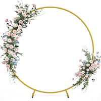 Arche de mariage ronde en métal, support de fond d'arche circulaire, support décoratif pour mariage, anniversaire, fête