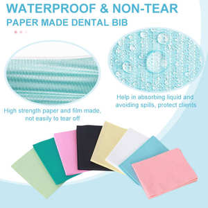 Bavoir serviette 3 plis tissu serviette dentaire bavoir 3 plis tissu bavoirs dentaires jetables <span class=keywords><strong>rose</strong></span> noir feuilles de tatouage jetables - Product Image 5