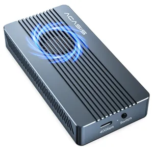 Acasis USB4 도킹 40gbps M.2 Nvme 냉각 팬 썬더 볼트 인클로저 USB4.0 3.2 3.1 3.0 2.0 알루미늄 패션 박스와 호환