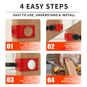 Guest Quality Lock Hole Opener Kit 2 3/4 In To 3 1/4 In For Wooden Door Drilling Tools - Product Image 5