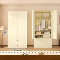 Armoire moderne en acier 2025 avec coiffeuse assemblée et armoire de rangement pour vêtements suspendus durables