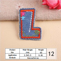 Patchs brodés personnalisés en lettres, patchs décoratifs pour vêtements en denim, pour vestes, jeans, sacs, accessoires DIY
