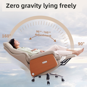 Multifunktionaler Elektrischer Bürostuhl aus Echtem Leder in Modernem Design mit Zero-Gravity- & 8-Punkt-Airbag-Massagefunktion - Product Image 3