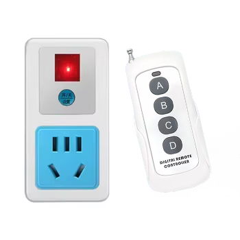 Intelligent Wireless RF Four-Key Remote Control Switch Socket 220V 10A High Power Battery-Powered Smart Home System Controller