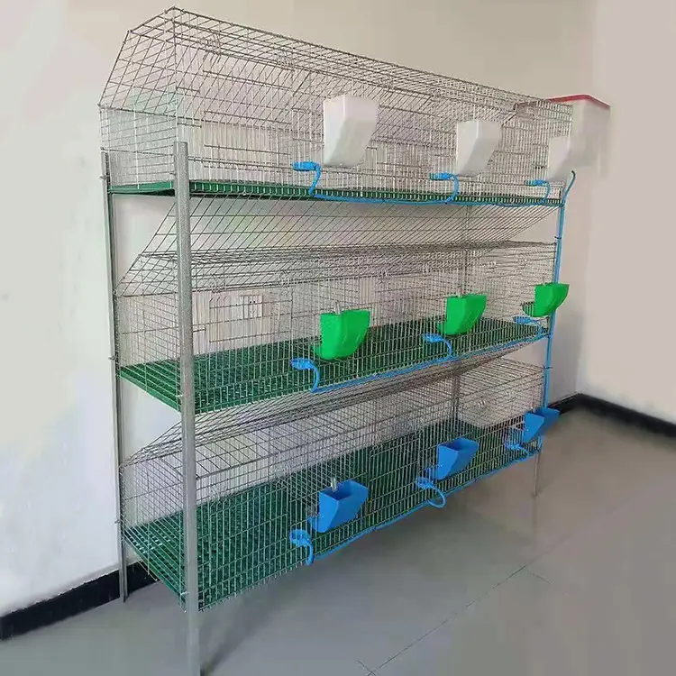 Jaula de animales galvanizada para cría de conejos, jaula comercial de 9/12/18 celdas en Zimbabue