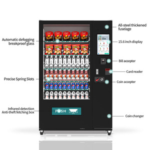 Sản phẩm mới khuyến mãi Snack Máy bán hàng tự động đồ uống lạnh Soda Máy bán hàng tự động với QR/không Dùng Tiền mặt/đồng xu/thẻ ngân hàng/Mã thông báo thanh toán - Product Image 5