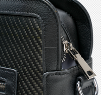 Porte-documents en Fiber de carbone personnalisé haut de gamme pour hommes sac à main en cuir véritable avec grande capacité sac d'ordinateur portable de voyage d'affaires