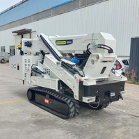 Mini-grue araignée à panneaux texturés avec ventouses à vide, outil de levage sur chenilles pour travaux de murs d'accentuation intérieurs