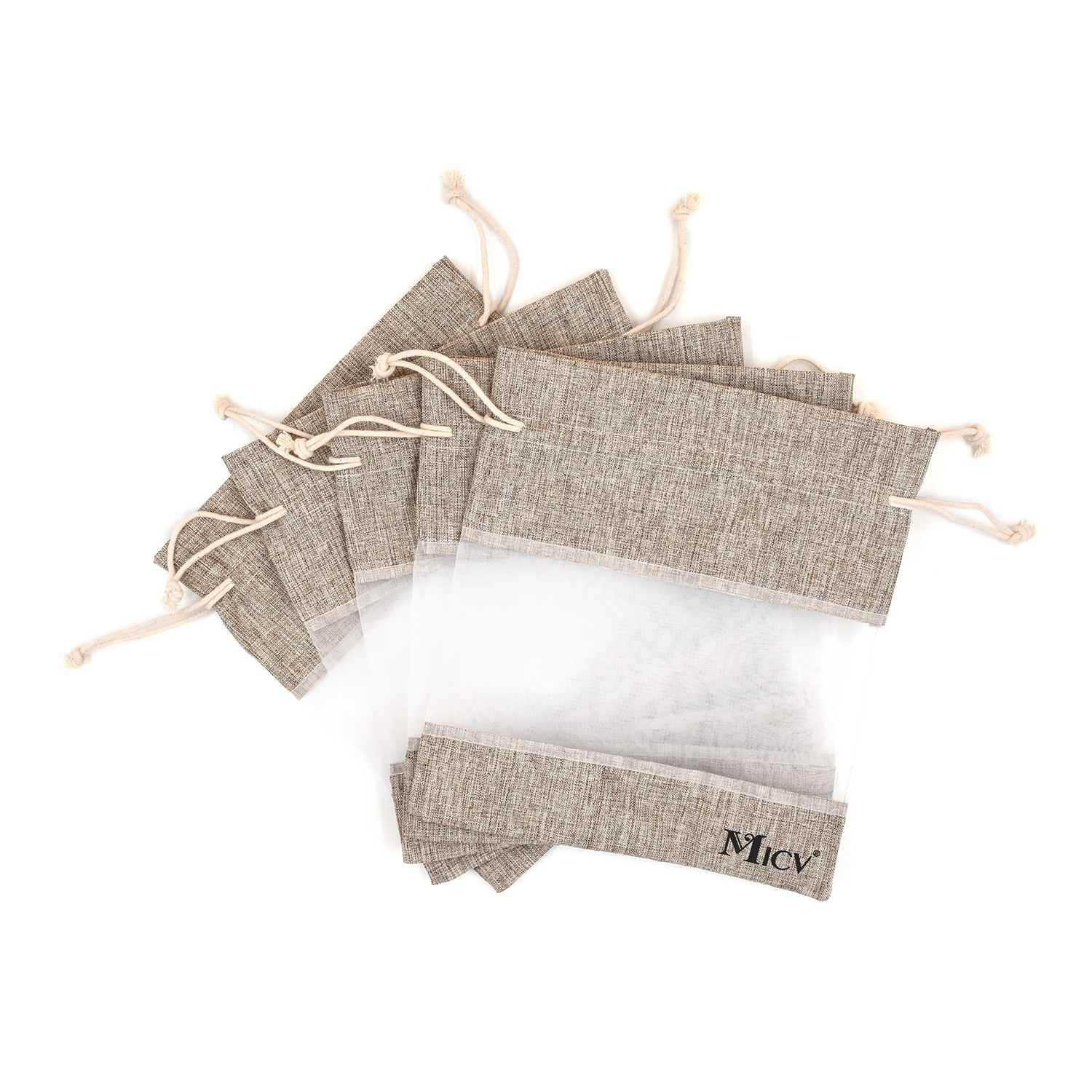 Хлопковая сумка для хранения, сумочка с логотипом на заказ, сумочка для свадебного подарка, конфет, сумки для упаковки ювелирных изделий с круглым дном на шнурке