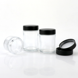 Venta al por Mayor de Frascos de Vidrio Transparentes de Boca Ancha Personalizables, Capacidades de 1oz-18oz, Tapa de Rosca, Recargables, Serigrafía - Product Image 3