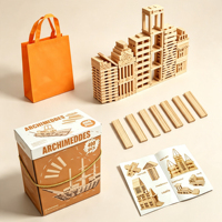 400 Piezas de Bloques de Construcción de Madera Montessori, Bloques de Construcción Creativos STEM, Rompecabezas de Equilibrio, Juguete Educativo para Niños Pequeños