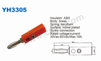 Prise banane mâle de sécurité audio rouge et noire avec connexion à vis, nickelée, pour amplificateur de puissance, prise jack banane 4 mm
