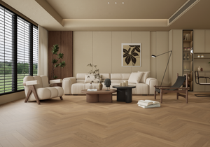 [ Nome: Champagne ] Parquet in Rovere Bianco a Spina di Pesce a 3 Strati in Legno Ingegnerizzato - Product Image 4