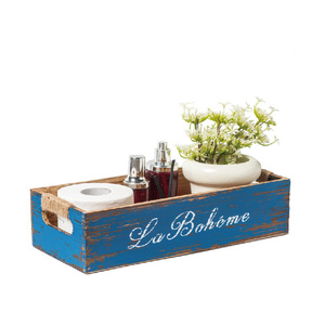 Caja de madera personalizada de nuevo diseño, caja de almacenamiento de madera desgastada de granja, caja de decoración de baño rústica - Product Image 4