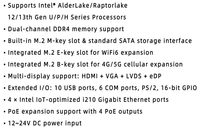 Carte serveur haute Performance 4 * POE 6 * COM 4 * RJ45 LANpc carte mère cartes mères industrielles de PC