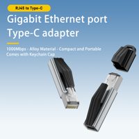 Adaptateur Ethernet Type-C vers RJ45 neuf avec sortie CC, connexion réseau filaire Gigabit pour téléphone portable et ordinateur portable