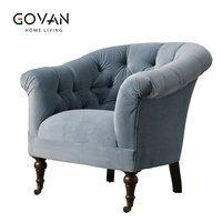 Fauteuil ergonomique en tissu de style moderne, idéal pour les salons, les chambres à coucher et les chambres d'hôtel
